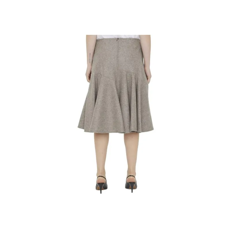 Bottega Veneta Flannel A-Line Skirt-2