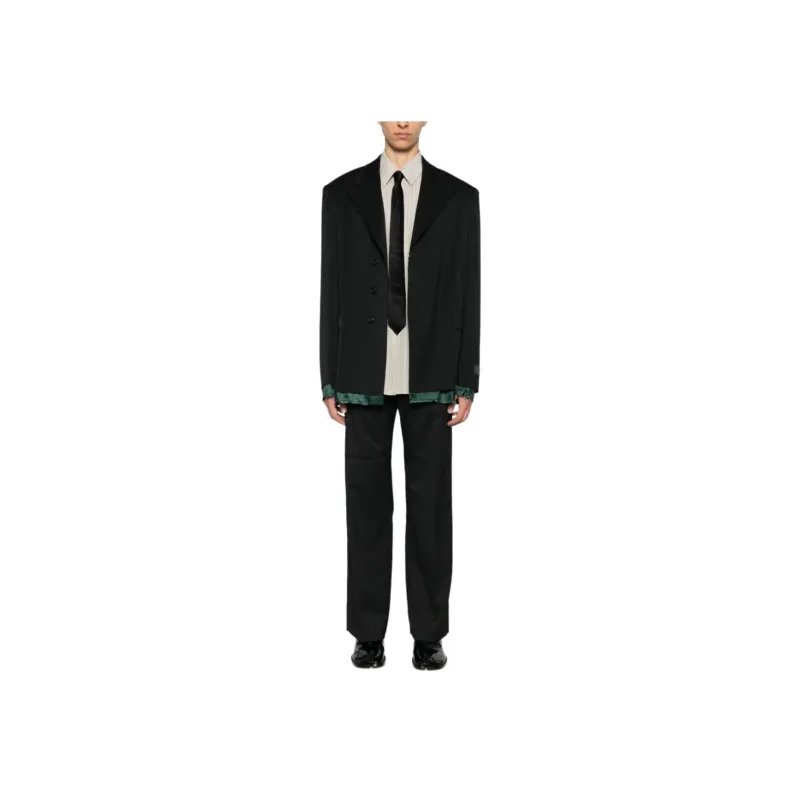 MM6 Maison Margiela Signature Single-Siitch Logo Raw Cut Edge Jacket-1