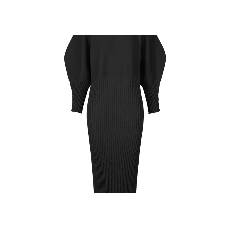 ISSEY MIYAKE SS24 Long-Sleeved Dresses Women's Black-2