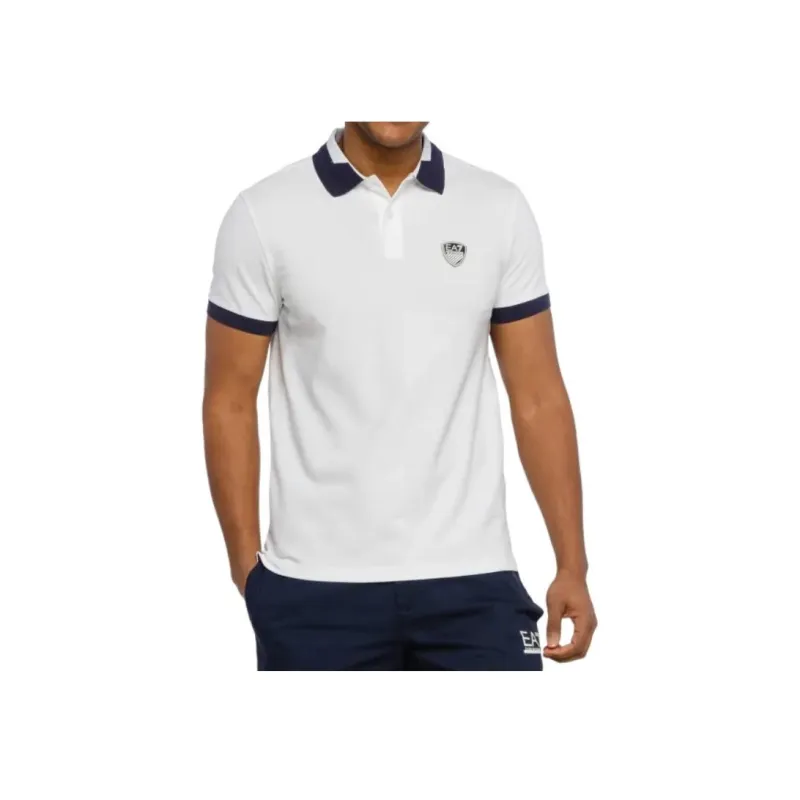 EMPORIO ARMANI EA7 SS22 Polo Shirt Men's White Back To School Season-3
