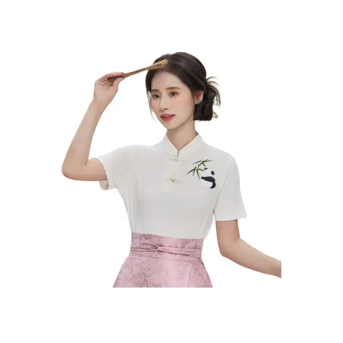 XINGHEHANGE 화이트 여성 티셔츠