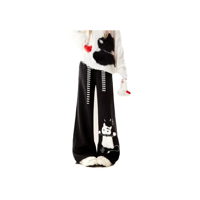 ZIRANSE Draped Casual Pants Women's Black-5
