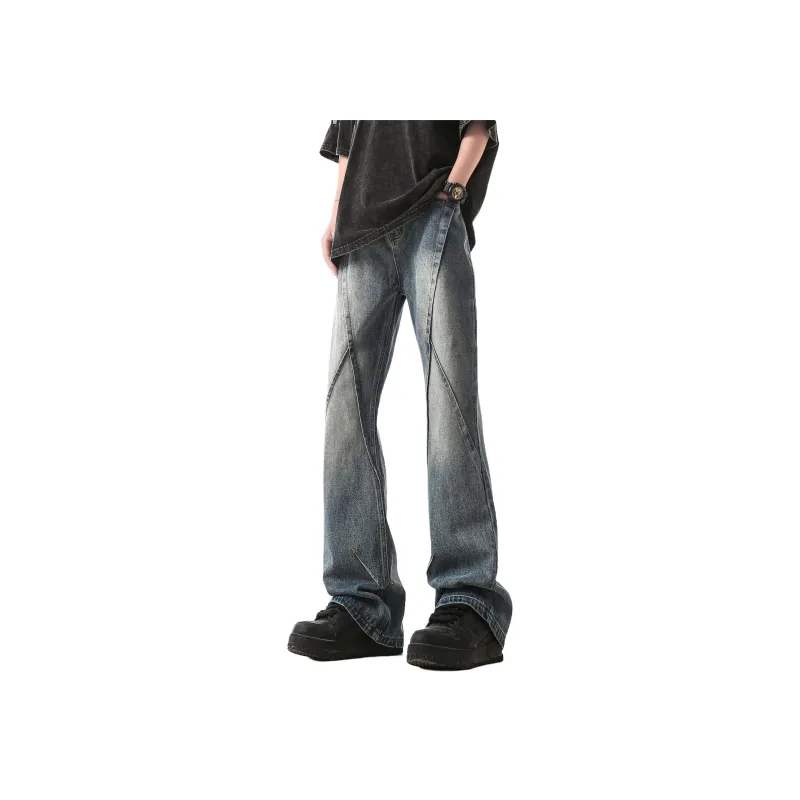 HUANQIU Jeans Luxury Streetwear Trendy Gradient Casual Pants Unisex-6