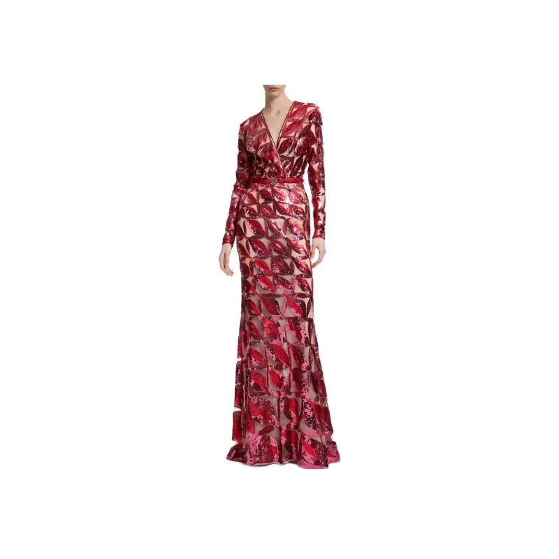 ELIE SAAB Embroidered Tulle Dress-1