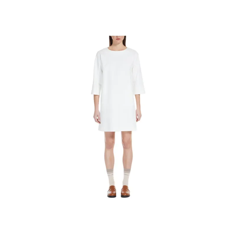 MaxMara Short Sleeved Dresses Women's White-0