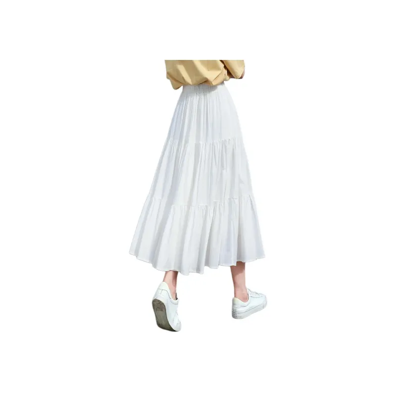 Mo Han Yi Mei Casual Long Skirt Women's White-1