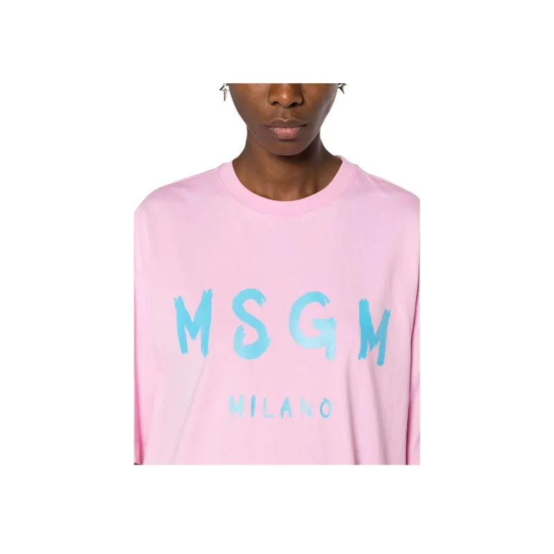 MSGM Short Sleeved Dress Women's Light Pink-4