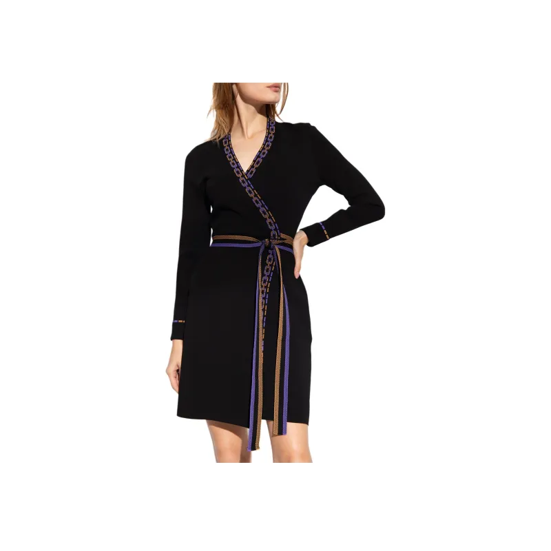 DVF Diane Von Furstenberg Long-Sleeved Dresses Women's Black-2