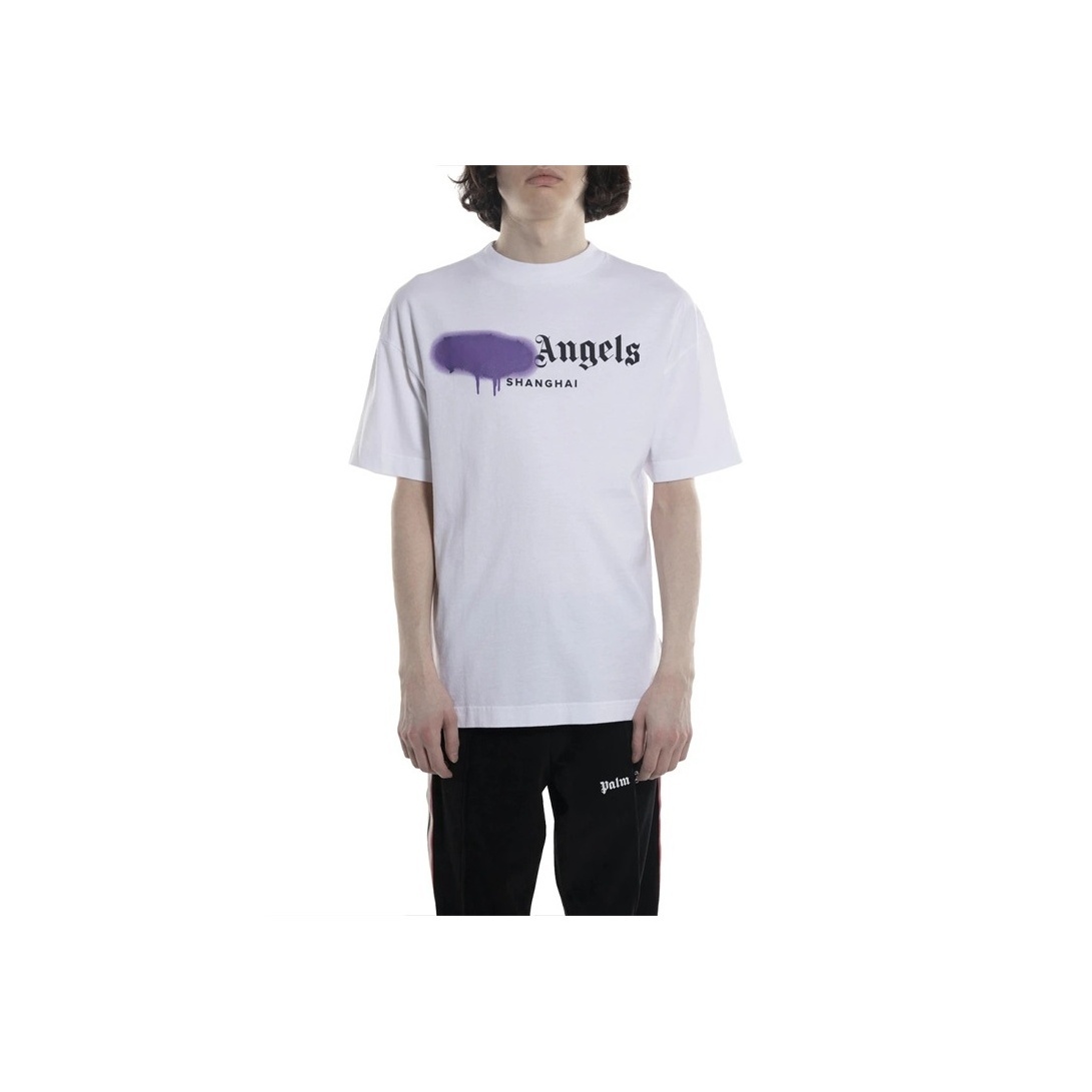 【関税込み】PALM ANGELS SATIN SHIRT Palm Angels monogram-embroidered Satin Cropped Shirt | Blue