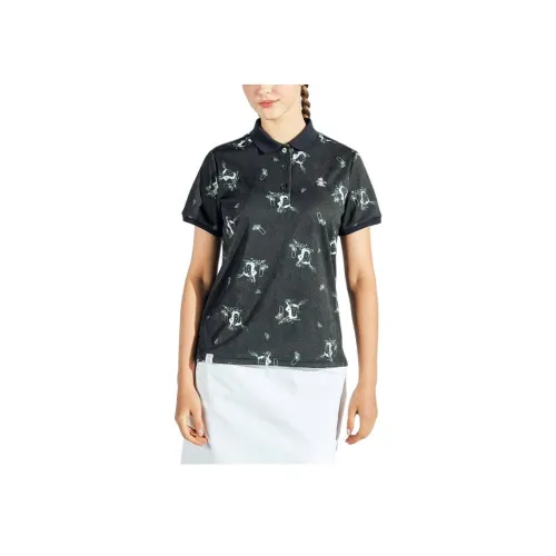 MUNSINGWEAR 블랙 여성 폴로 셔츠