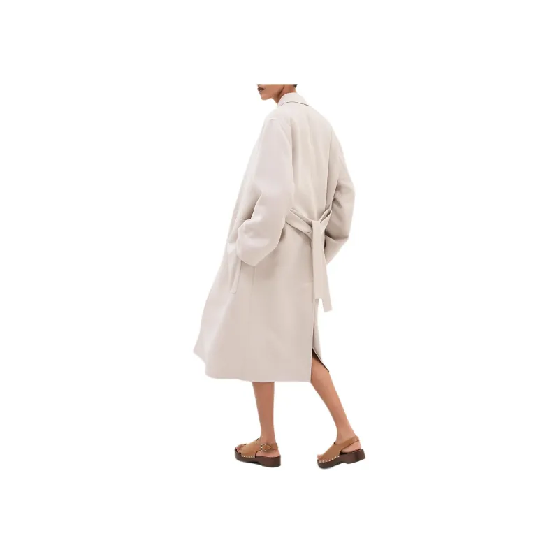 HERMES Coats Women's White Mink Fur-2