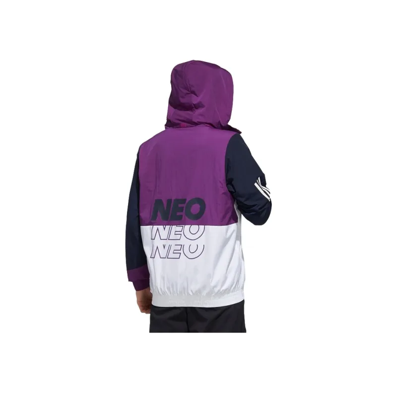 Adidas Neo Jackets Men White Purple-4