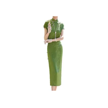 Mapping Cheongsam Women's Green