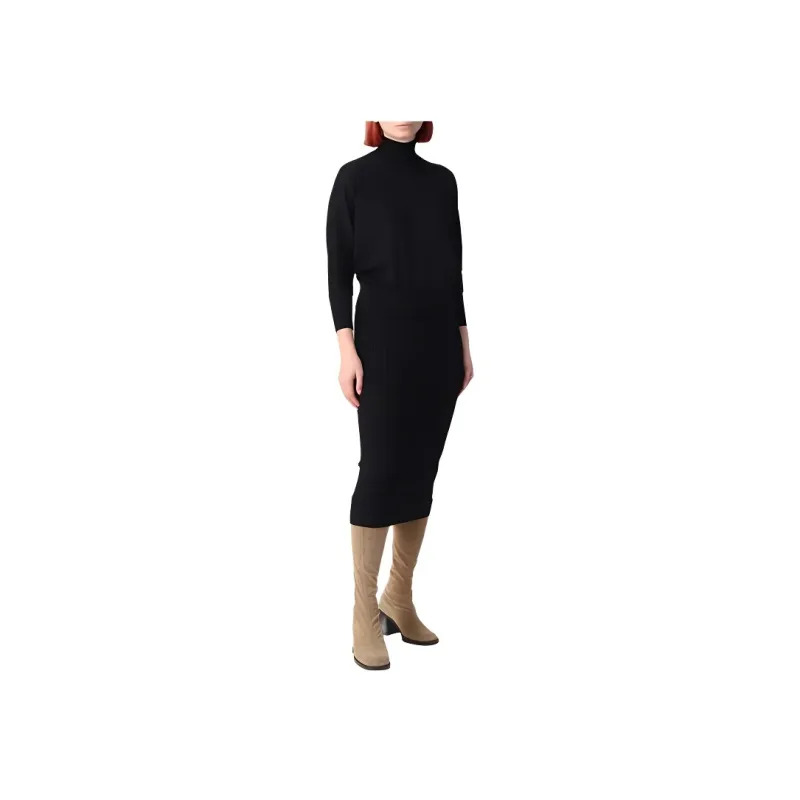 MaxMara Studio Casual Long Skirts Women's Black-0
