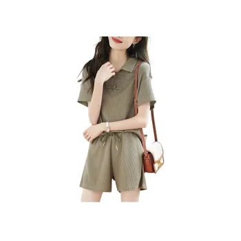 Mo Han Yi Mei Casual Suit Women's Gray Green