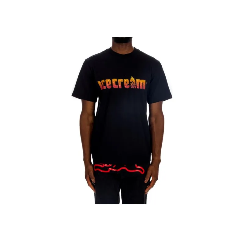Ice Cream Logo Print T shirt-0