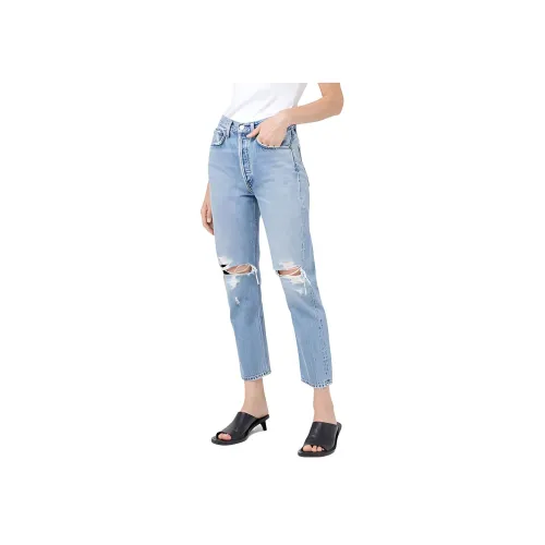 에이골디 블루 여성 청바지