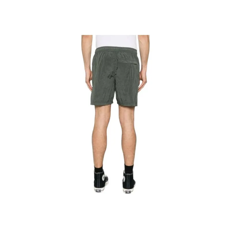 STONE ISLAND Compass Patch Crinkled Finish Swim Shorts-3