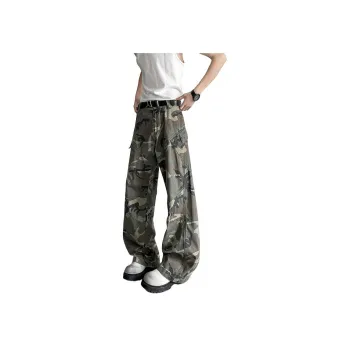 TH FABRICATE Cargo Pants Women's Green Camouflage