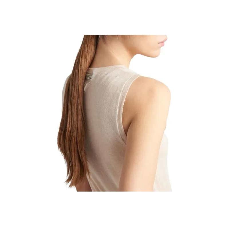 PRADA V Neck Buttoned Tank Top-4