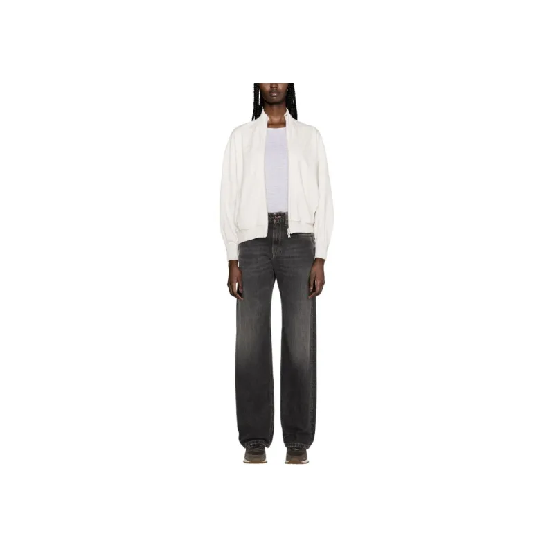 Brunello Cucinelli Long Sleeved Zip-Up Sweatshirt-1