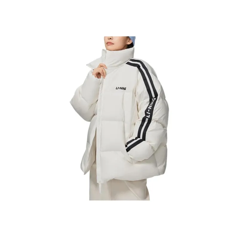 LiNing Sports Fashion Collection Down Jacket Unisex Mist White-3