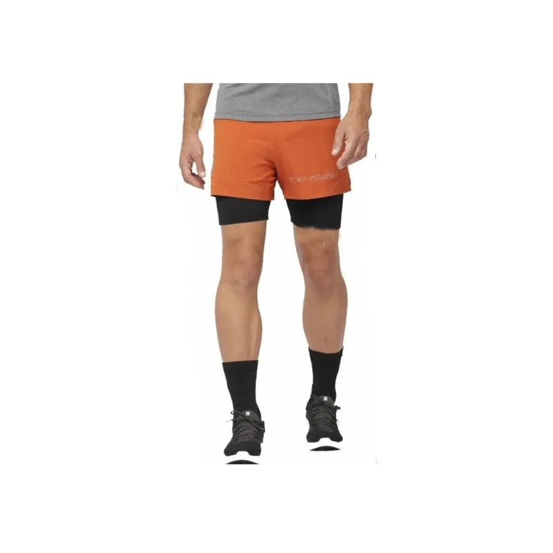 SALOMON Cross 2in1 Casual Shorts Men's Orange-3