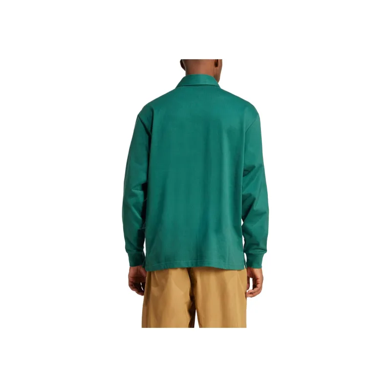Adidas Originals ADICOLOR Polo Shirt Men's Preppy Green/Chimpanzee Red/Pink Yellow-2