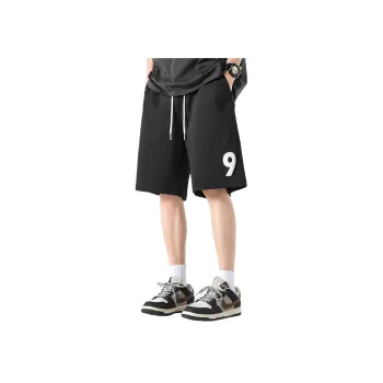 WOOD SOON Trendy Brand Sports Stretch Knee Length Pants Japanese Style Straight Fit Pants Unisex