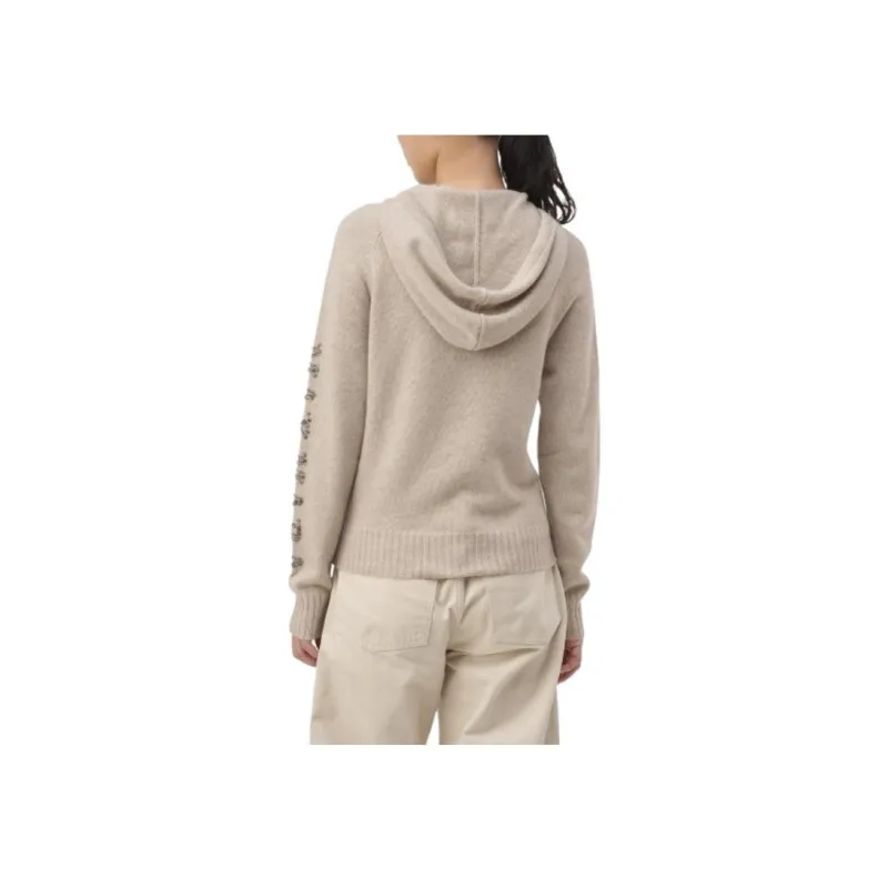 MaxMara Logo Embellished Knit Hoodie-2