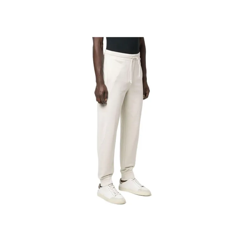 Zegna FW22 Knitted Fabric Sports Sweatpants Men's White-3