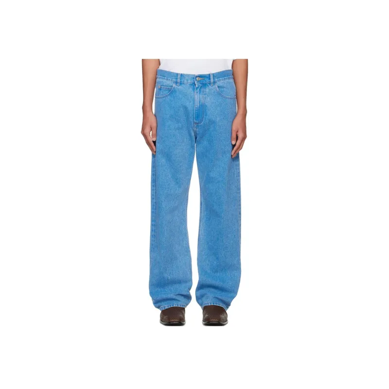 MARNI Logo Patch Straight Leg Jeans-3
