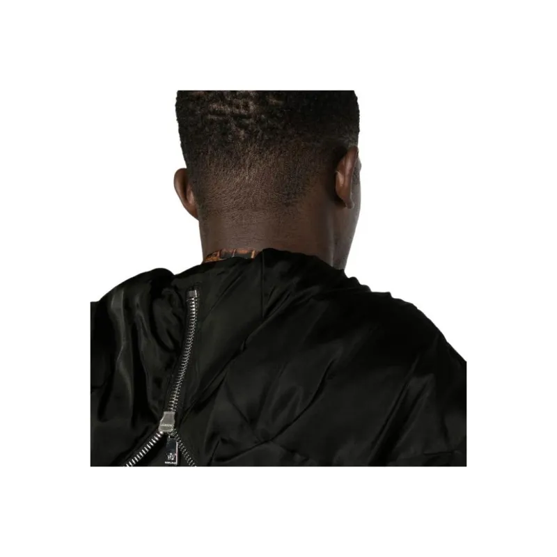 VERSACE Hooded Zip Up Puffer Jacket-4