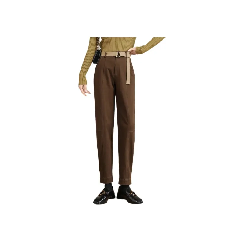 Mo Han Yi Mei Casual Pants Women's Coffee-0