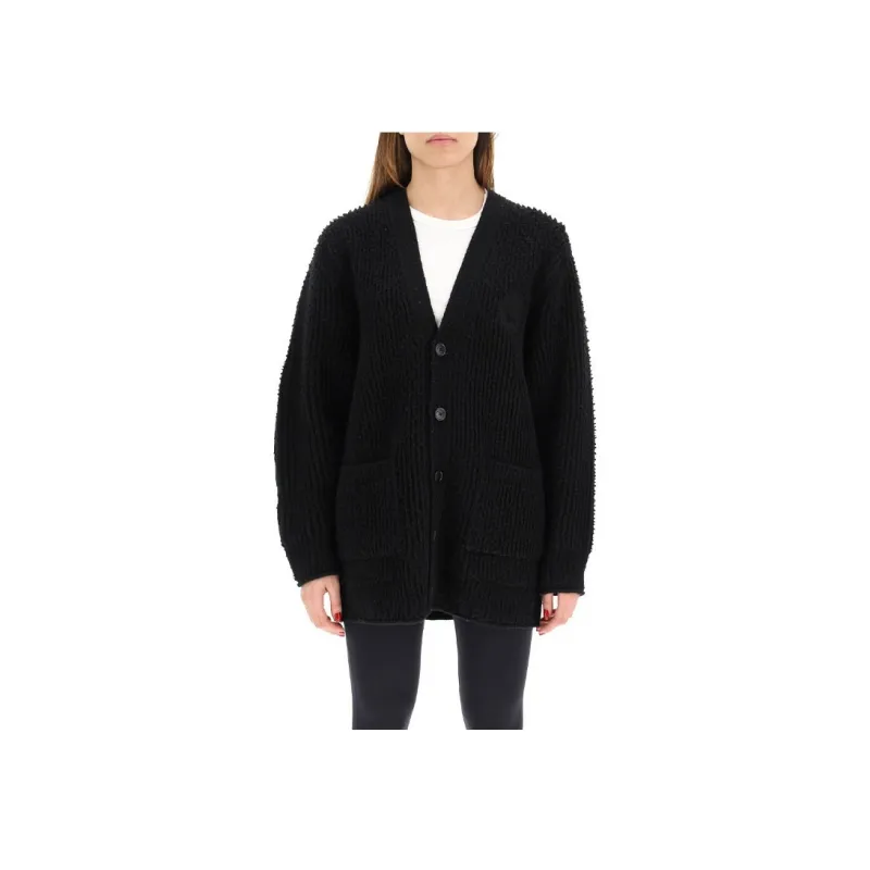 Balenciaga Oversized V Neck Cardigan-4