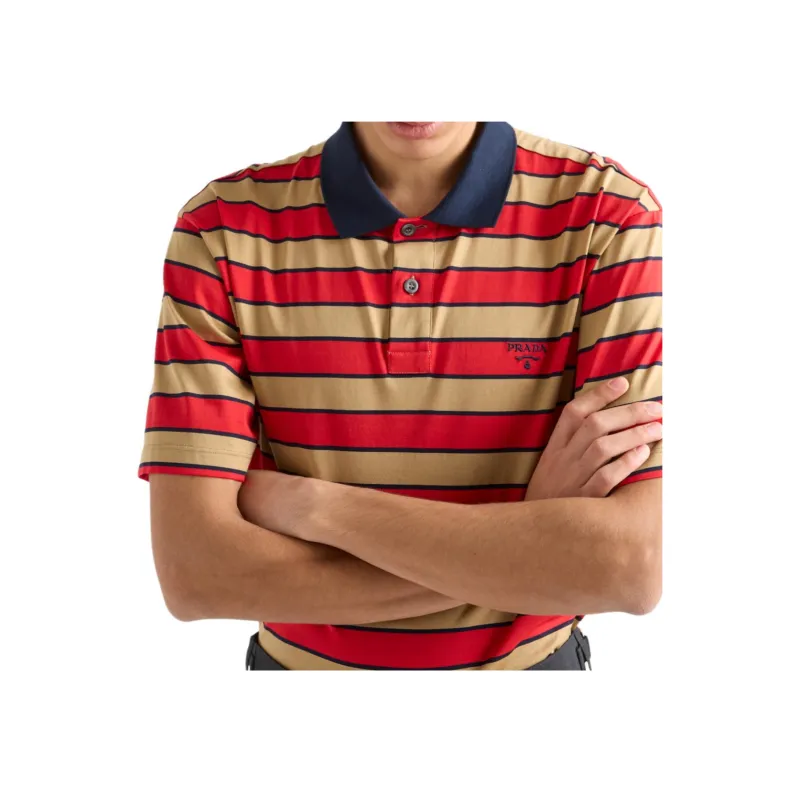 PRADA SS25 Polo Shirt Men's Red-3