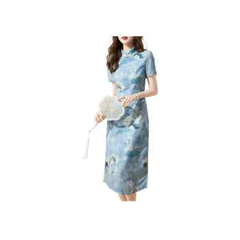 Mo Han Yi Mei Cheongsam Women's Blue