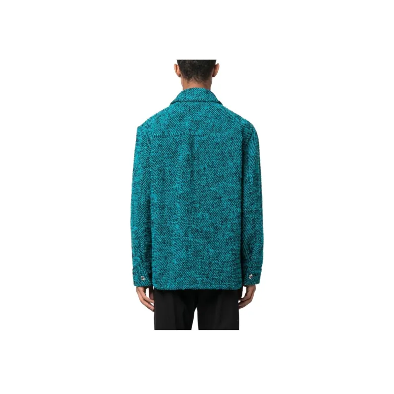VERSACE Jackets Men Turquoise-3