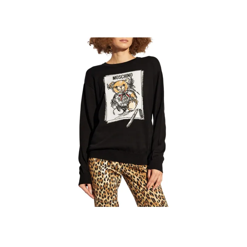 MOSCHINO Teddy Intarsia Knit Sweater-1