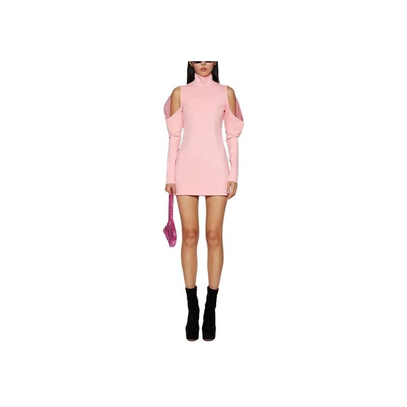 AREA Crystal-embellished Minidress-1