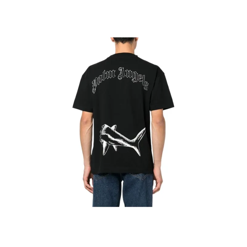 PALM ANGELS Broken Shark Classic T Shirt-1