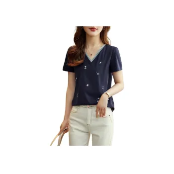XWI T Shirts Women's Navy Blue