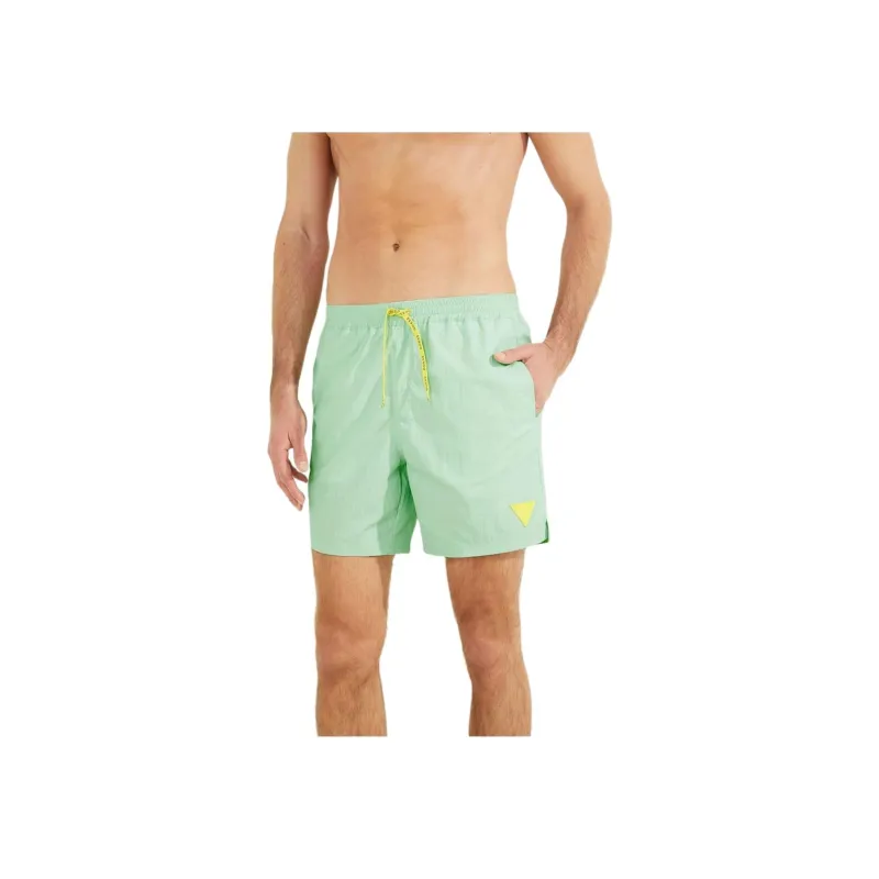 GUESS Nylon Swim Trunks Casual Shorts Men's Feather Blue-0