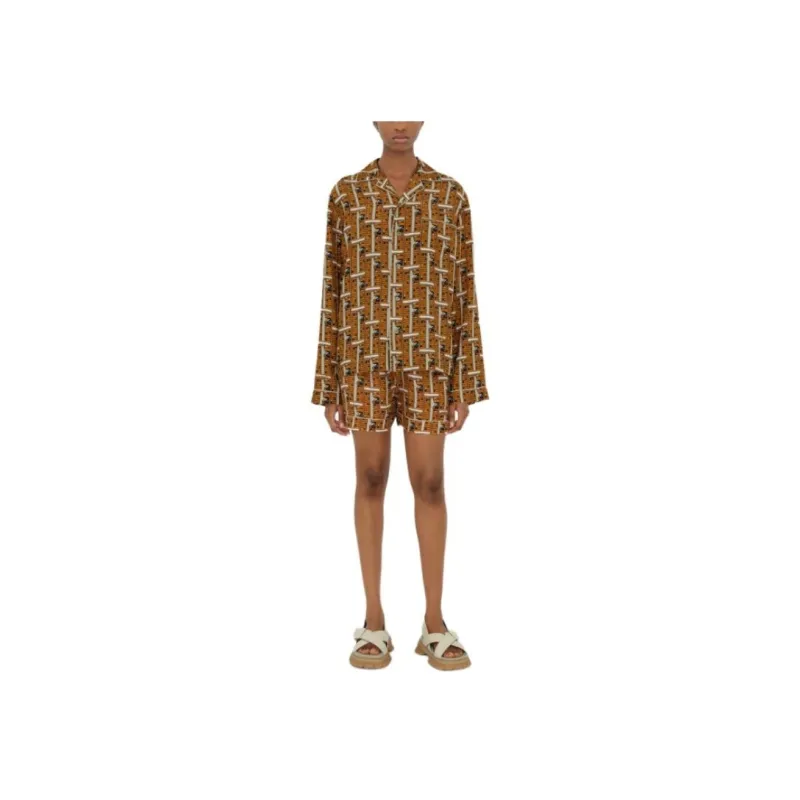 Burberry Graphic Printed Buttoned Pajama Shirt-2