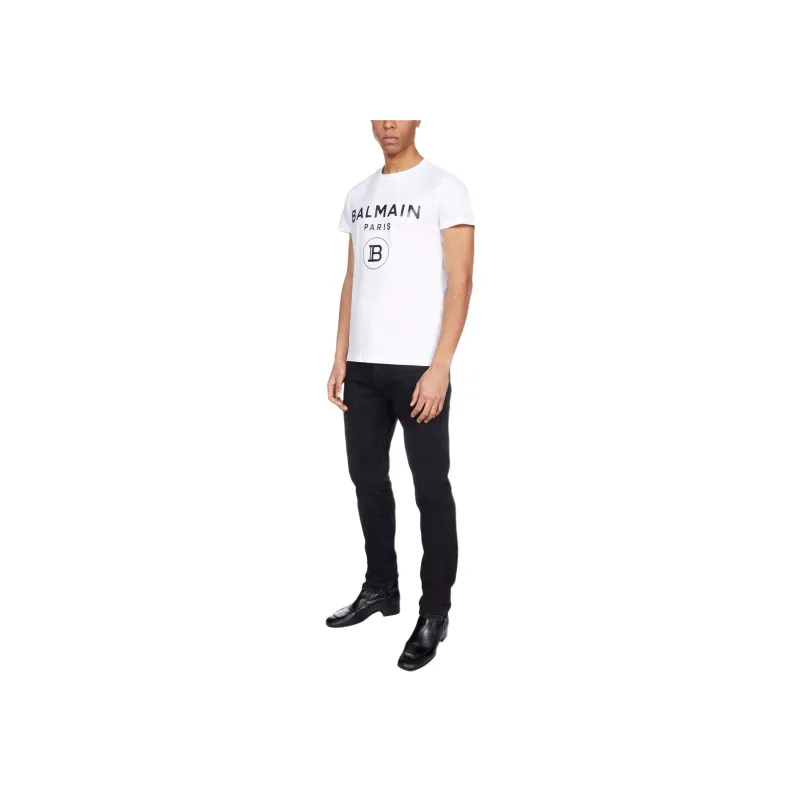 BALMAIN T Shirts Men White-3