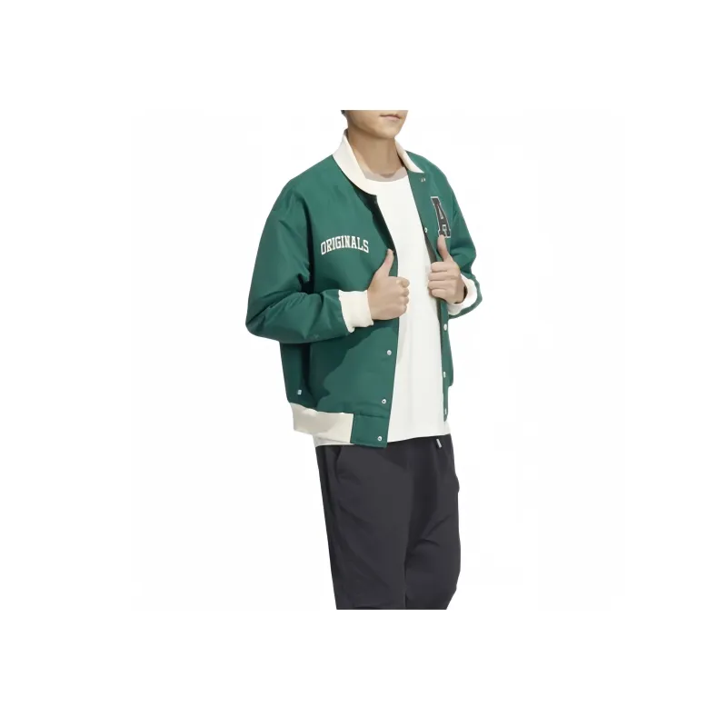 ブルゾン adidas originals ANTI-UNIVERSITY JACKET adidas originals Anti University Jacket 'Black Green' HY7238