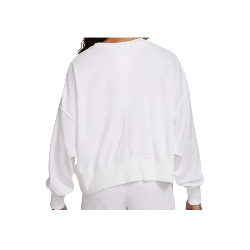 Nike Heritage Over Oversized Crew Neck Graphic Tennis Sweatshirt Sweatshirt Women's White-1
