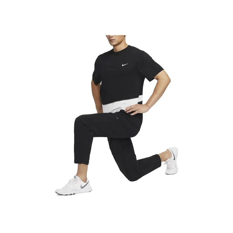 Nike T Shirts Men Black/White-2