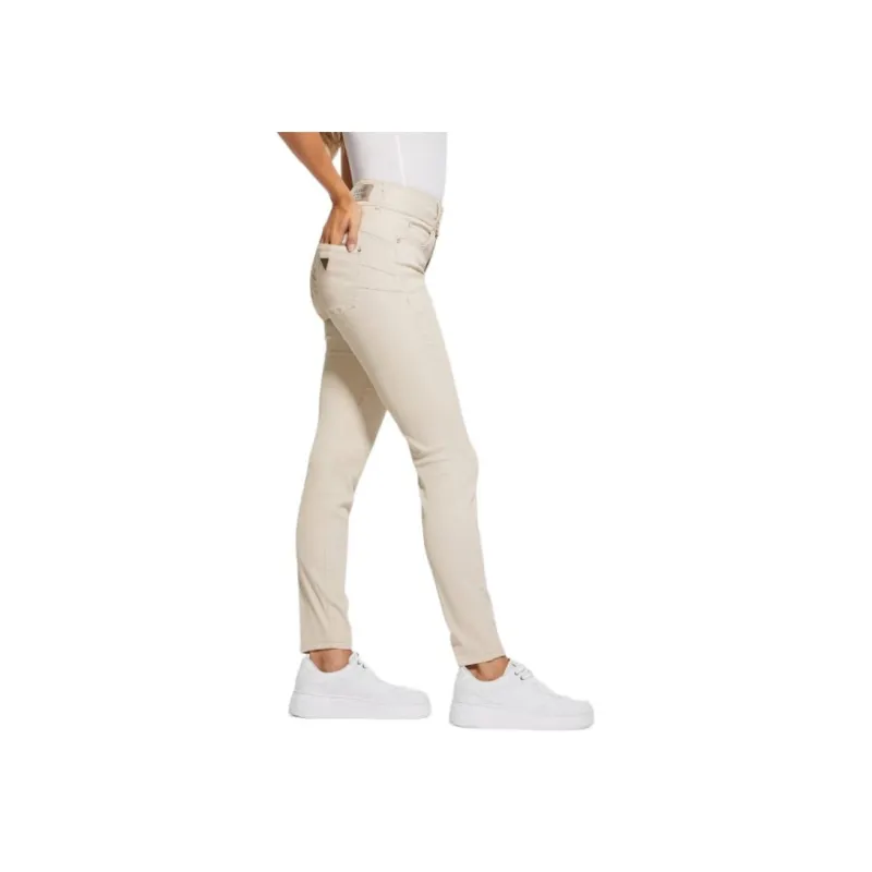 GUESS Pearl Shape Up High-Rise Skinny Jeans Jeans Women's White-4