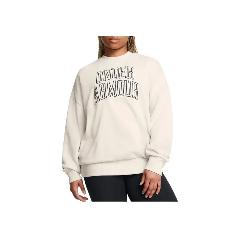 Under Armour Icon Heavyweight Terry Sweatshirt Women's Peak White-4